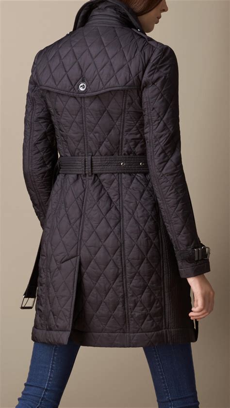 burberry jacket mid length quilted plaid inside|burberry plaid jacket women.